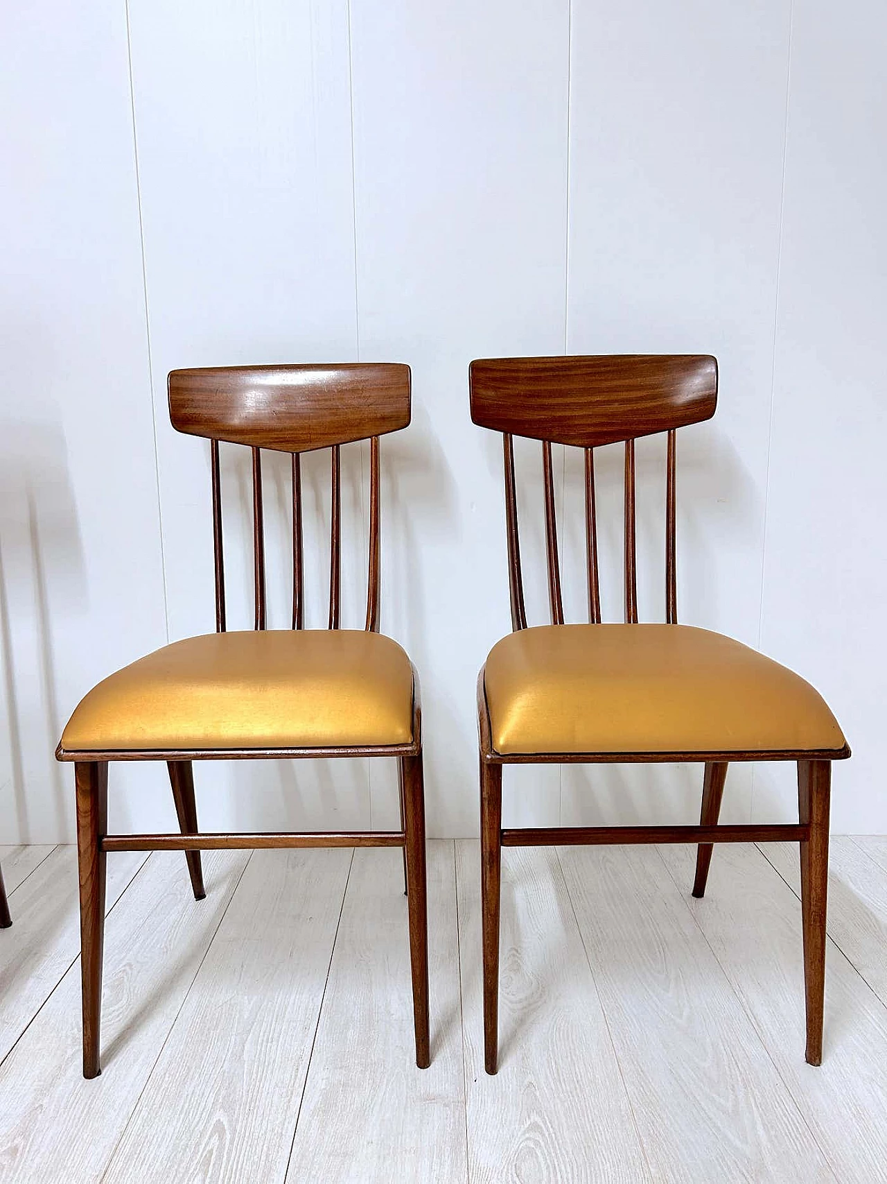 6 Sedie in legno, anni '50 10