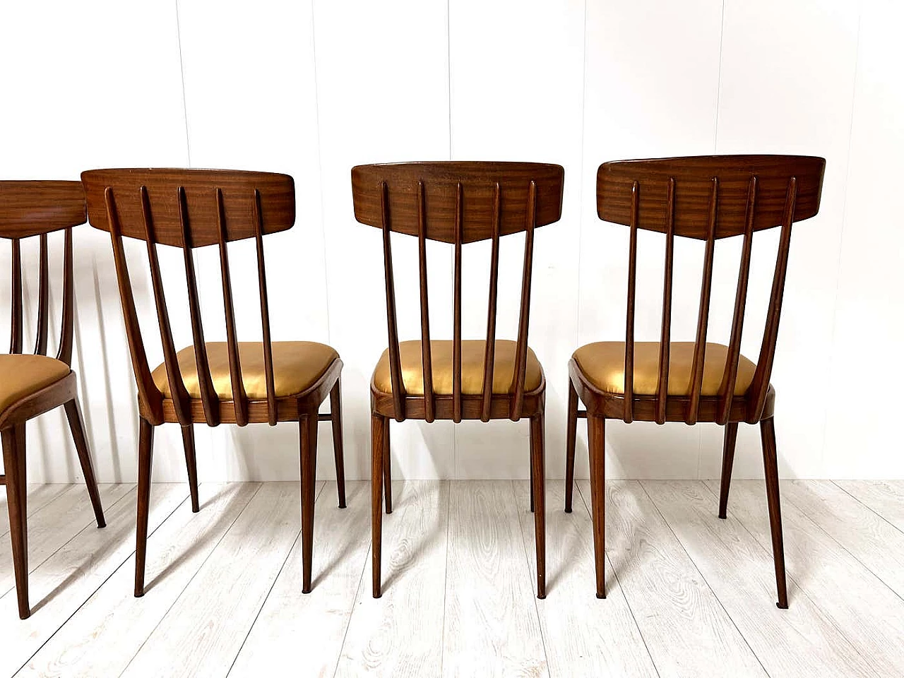 6 Sedie in legno, anni '50 12