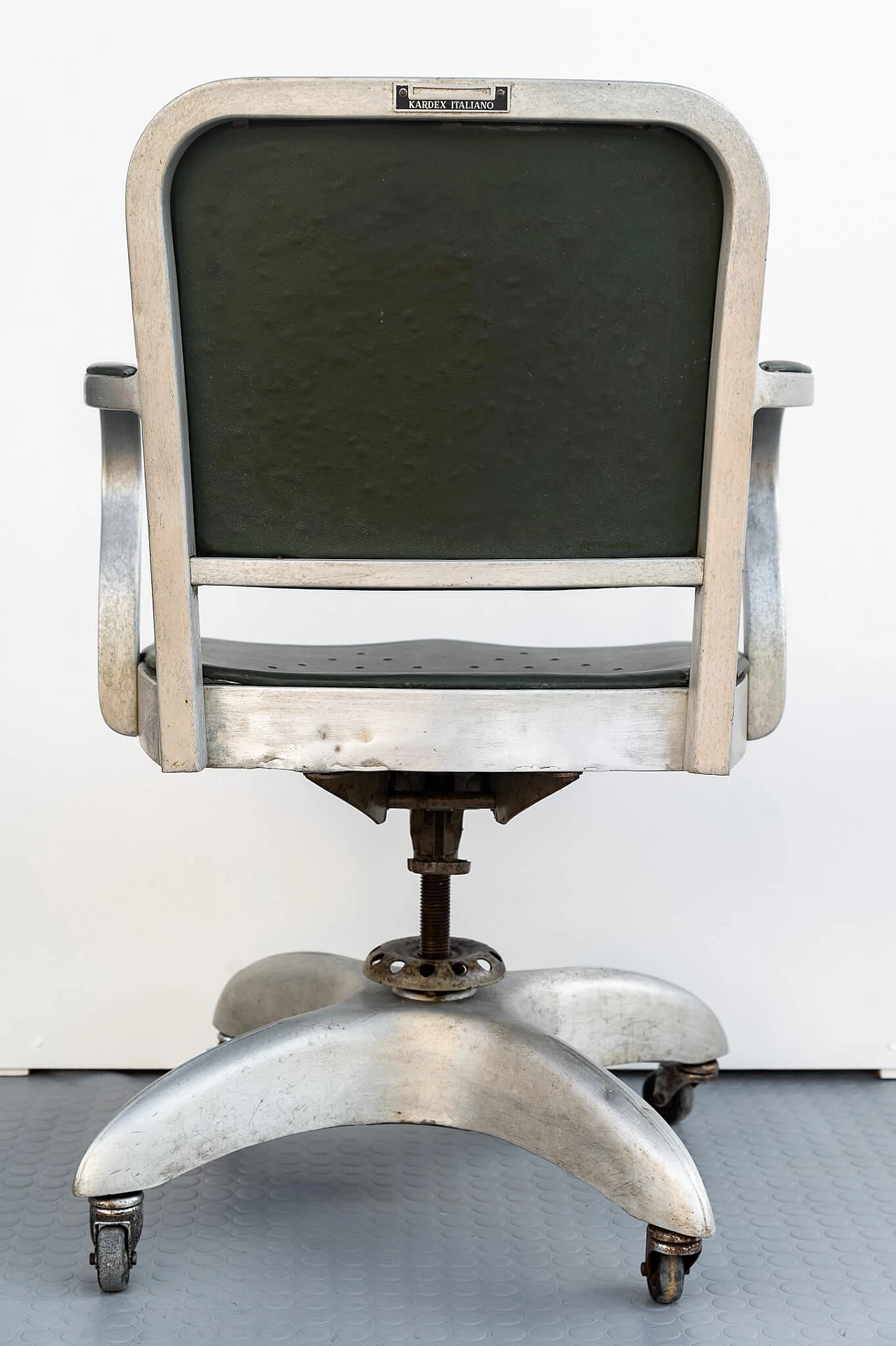 Sedia girevole Kardex in metallo, anni '30 2