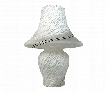 Milky Murano glass mushroom table lamp, 1970s