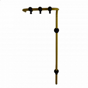 Appendiabiti da parete girevole giallo di Segis, anni '80