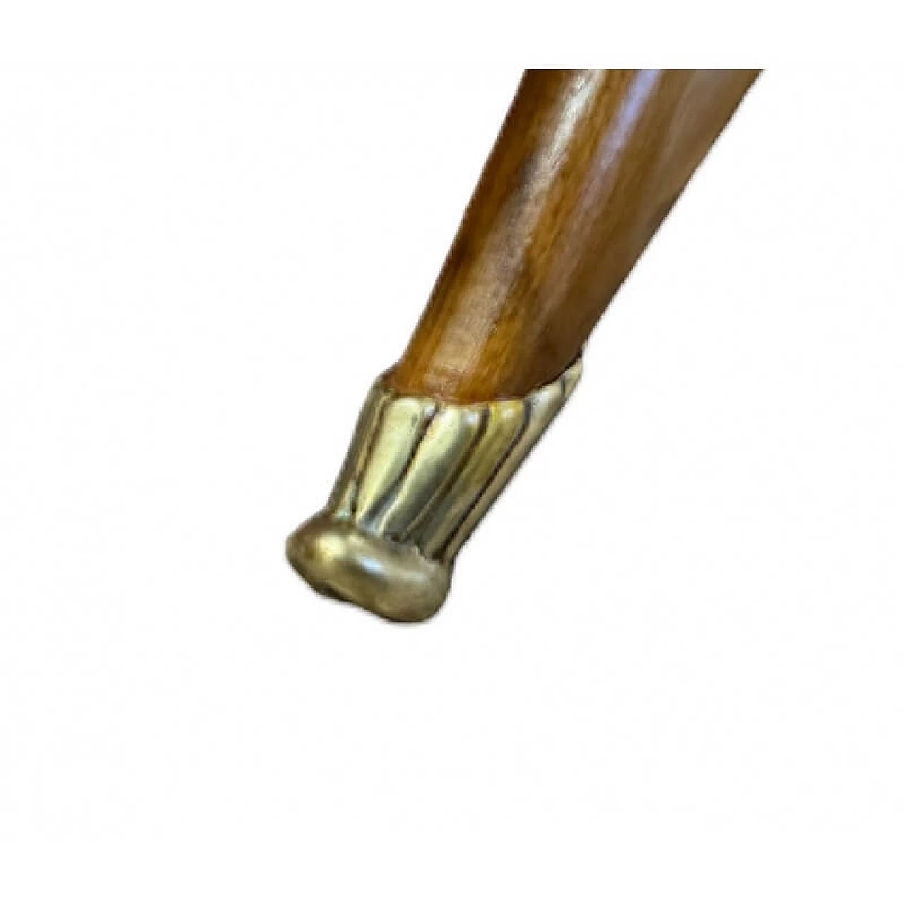 Cassettiera in radica di betulla con fronte a quattro cassetti e piano in vetro, anni '50 6