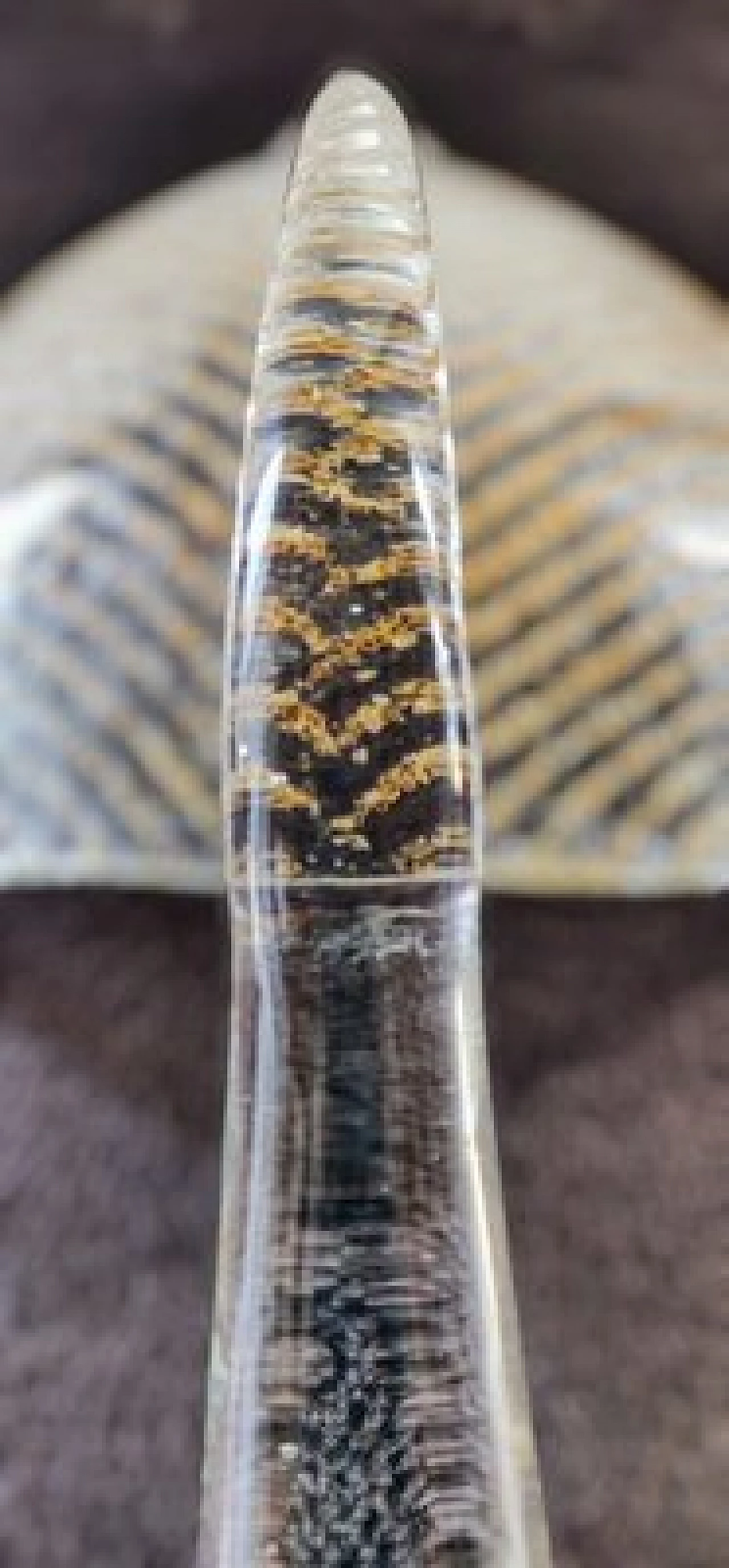 Pair of transparent and gilded Murano glass leaf wall lights, 1980s 11