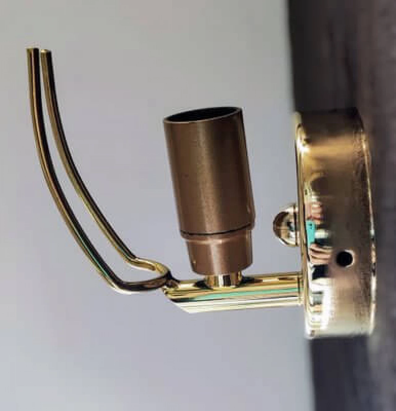 Pair of transparent and gilded Murano glass leaf wall lights, 1980s 23