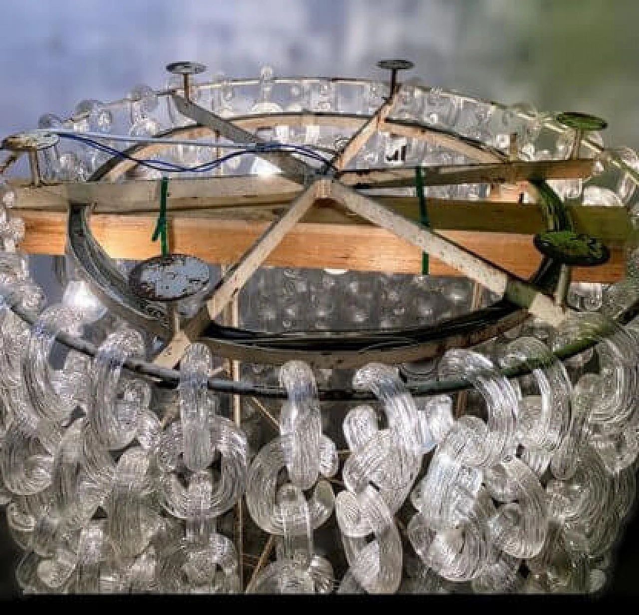 Murano glass chandelier by Fratelli Toso, 1960s 21