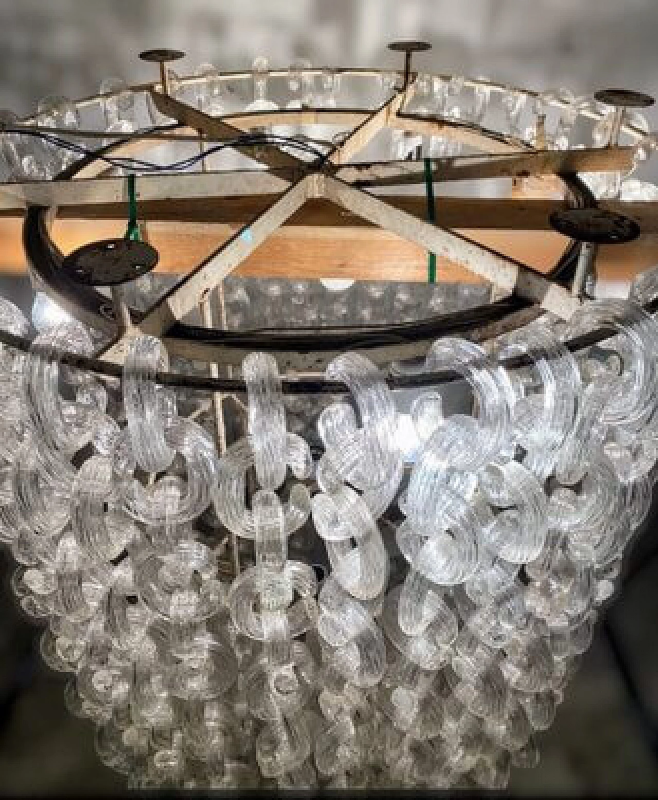 Murano glass chandelier by Fratelli Toso, 1960s 62