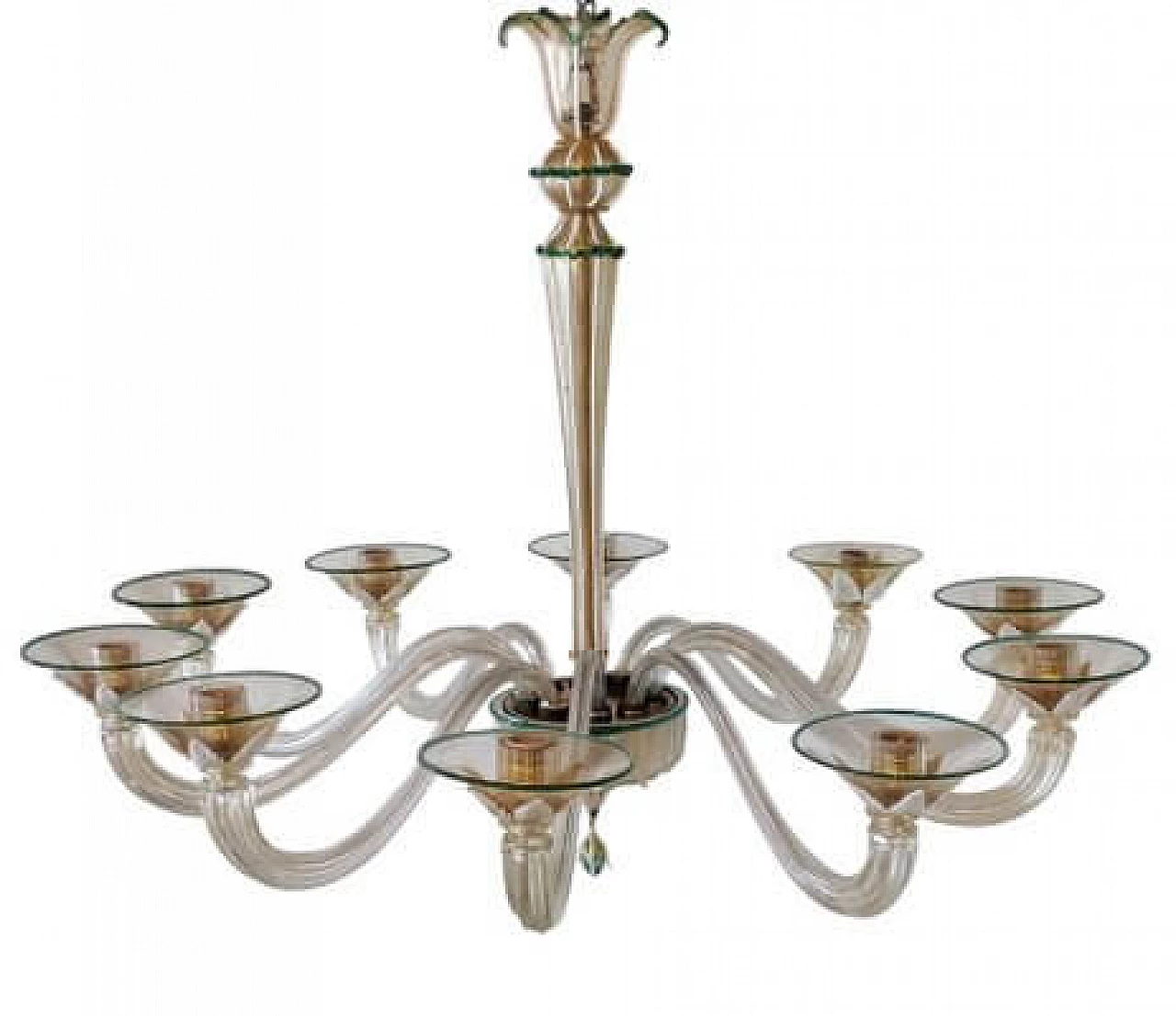 Murano glass chandelier by Barovier & Toso, 1930s 1