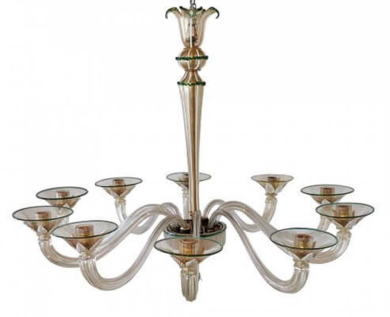 Murano glass chandelier by Barovier & Toso, 1930s 2