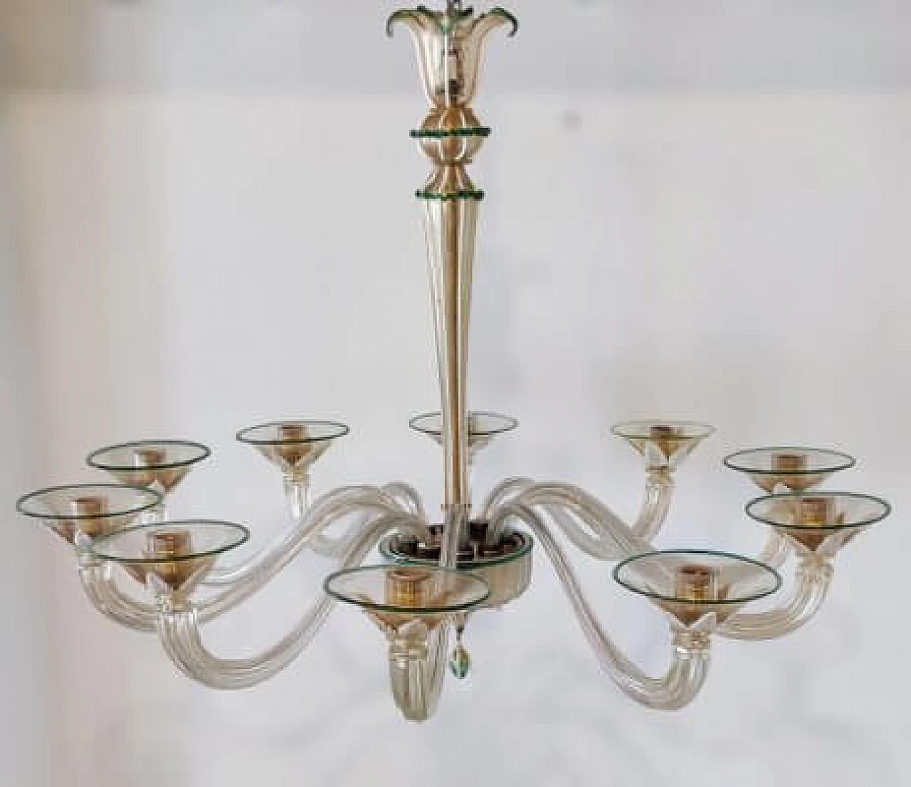 Murano glass chandelier by Barovier & Toso, 1930s 3