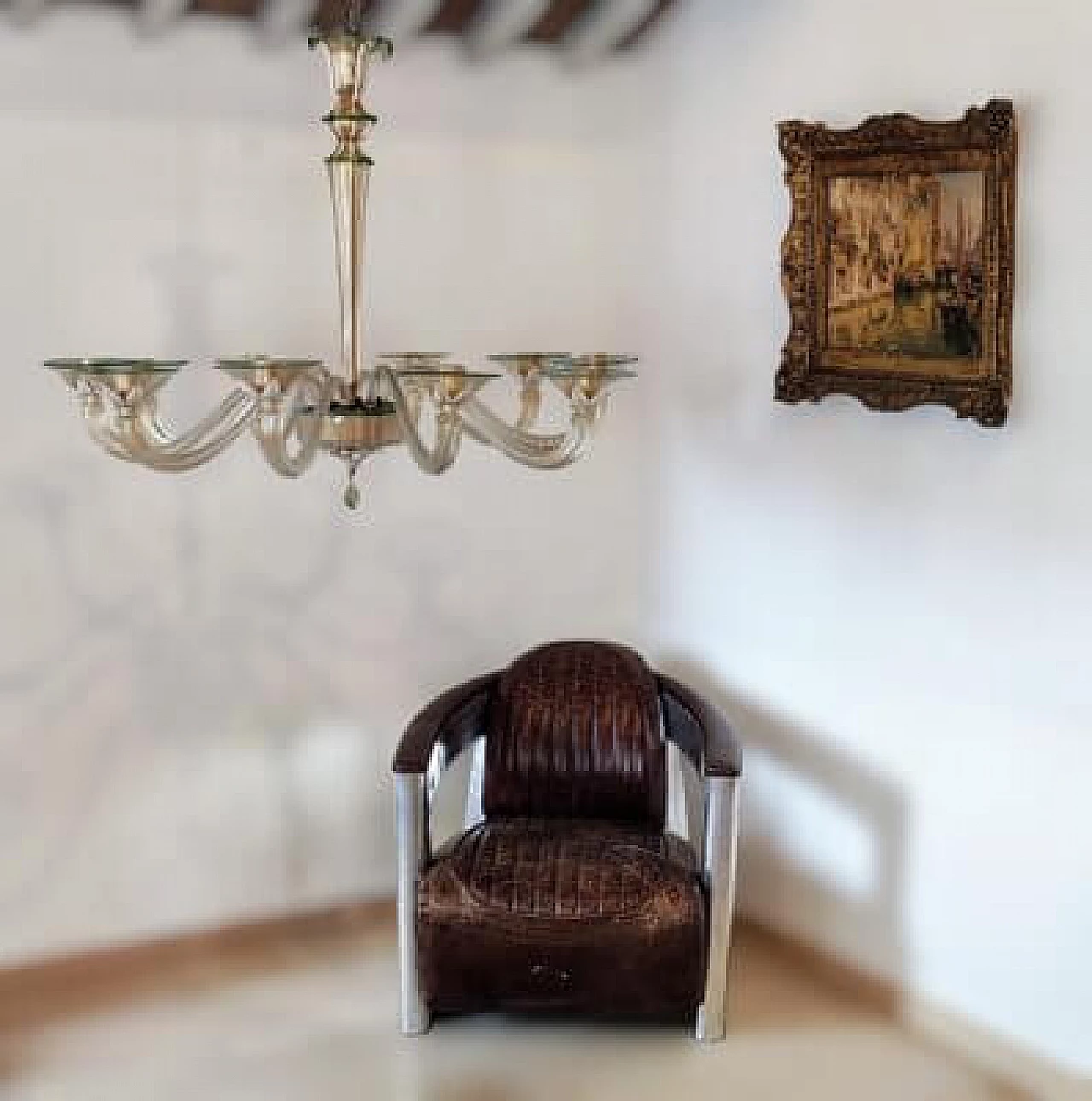 Murano glass chandelier by Barovier & Toso, 1930s 32