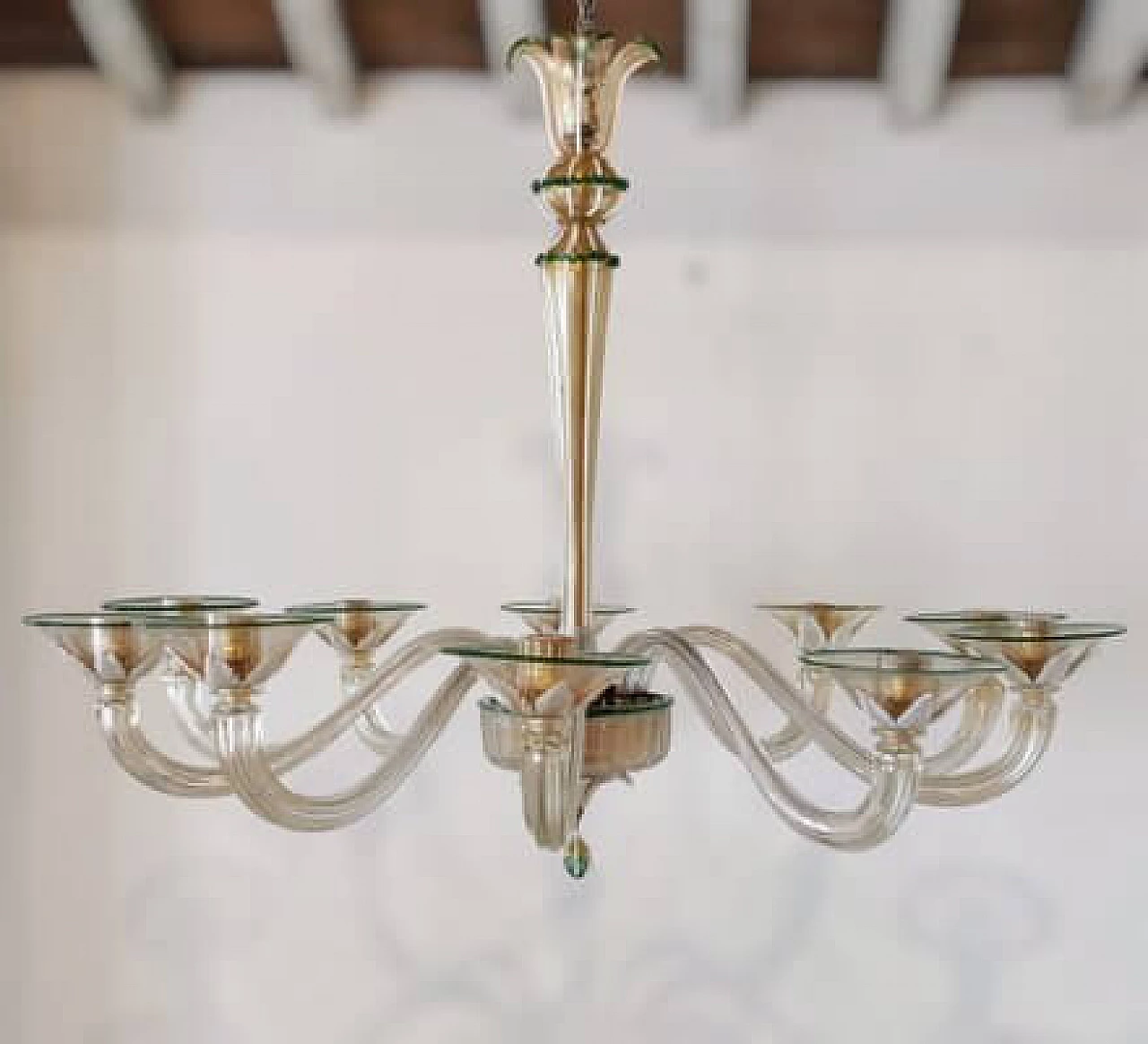 Murano glass chandelier by Barovier & Toso, 1930s 33