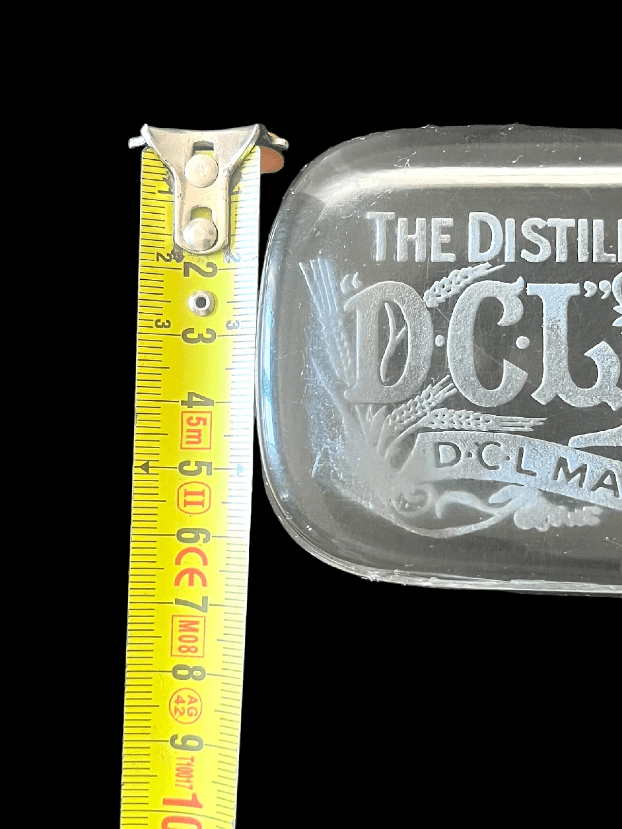 Fermacarte in vetro The Distillers Co. D.C.L. Yeast Edinburgh, anni '50 6