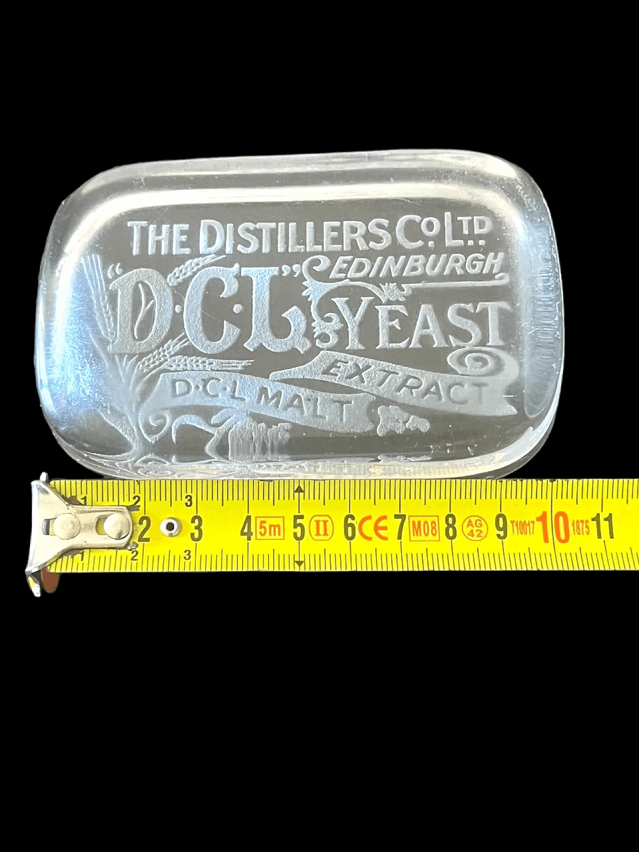 Fermacarte in vetro The Distillers Co. D.C.L. Yeast Edinburgh, anni '50 7