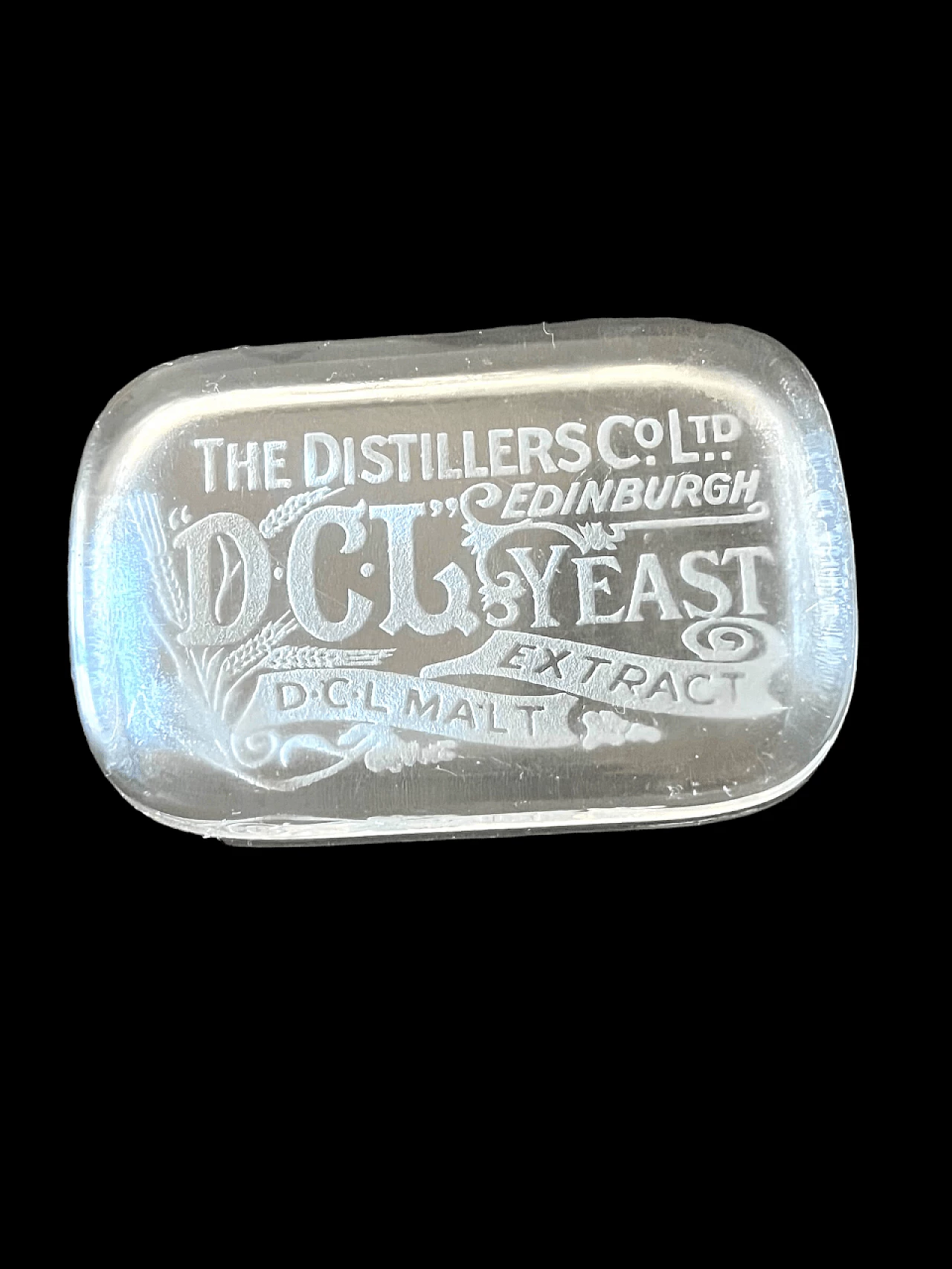 Fermacarte in vetro The Distillers Co. D.C.L. Yeast Edinburgh, anni '50 8