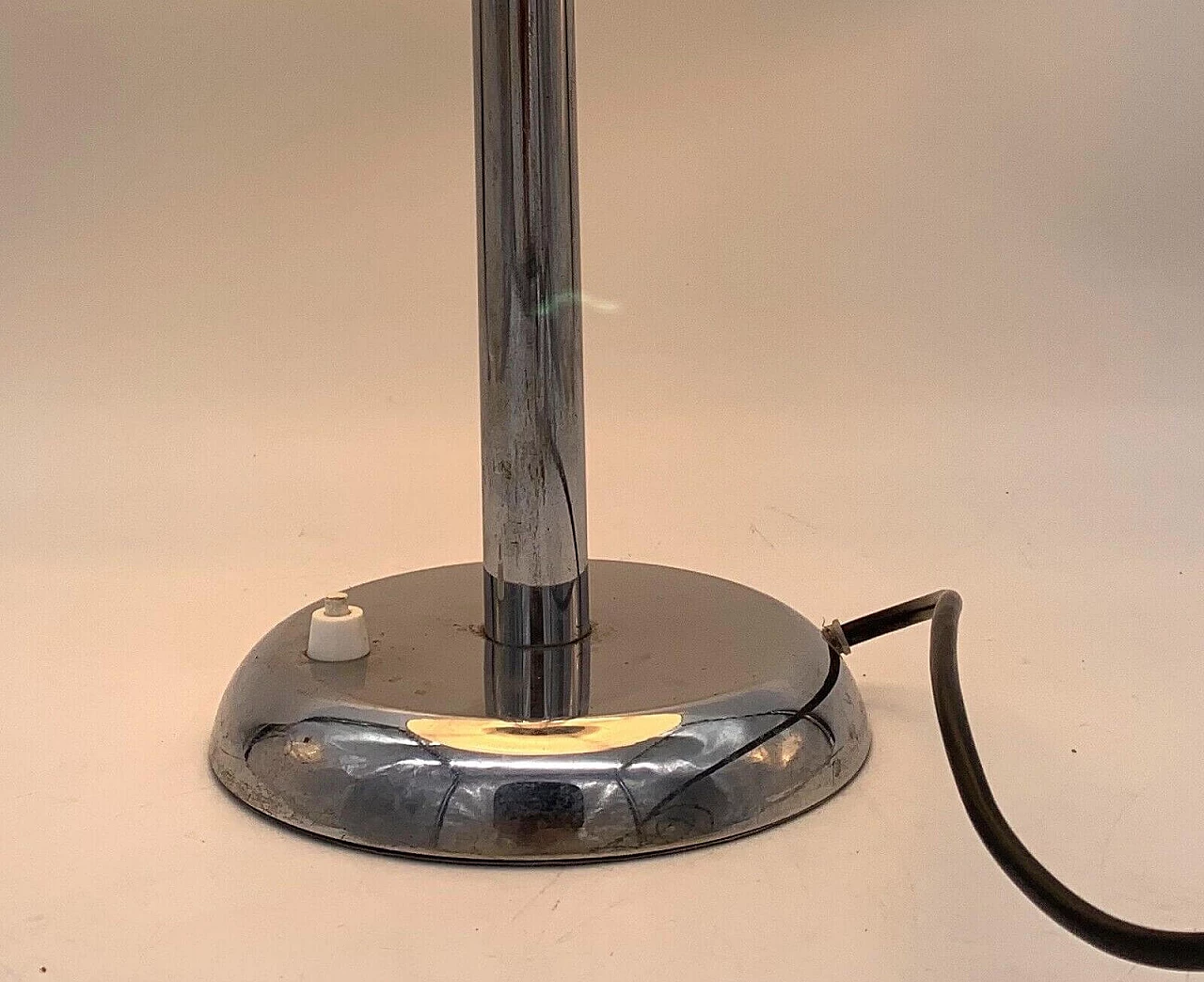 Chrome table lamp attributed to Reggiani, 1960s 1