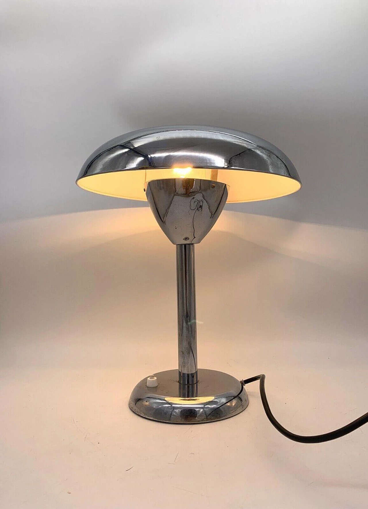 Chrome table lamp attributed to Reggiani, 1960s 4