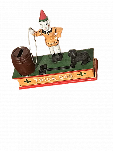 Salvadanaio meccanico Trick Dog, anni '50