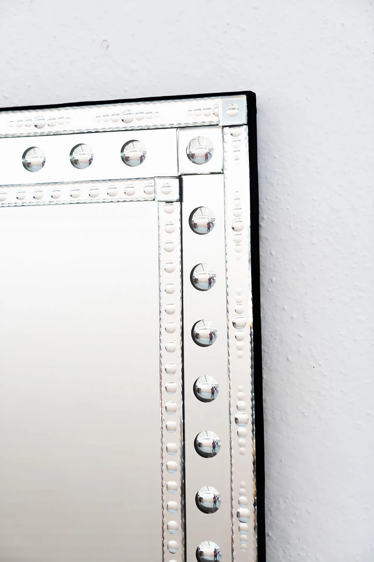 Specchio quadrato da parete decorativo, anni '70 10