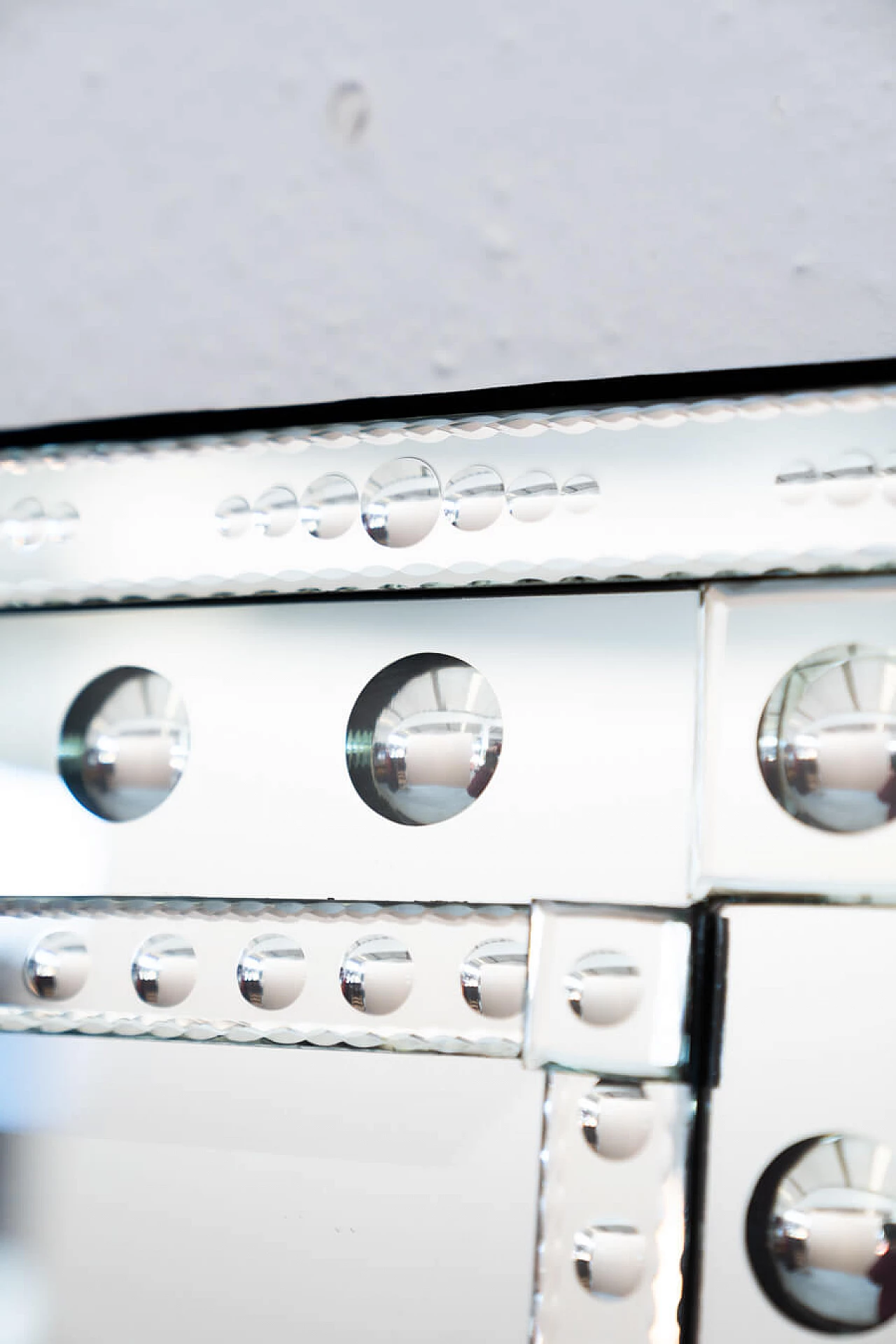 Specchio quadrato da parete decorativo, anni '70 14