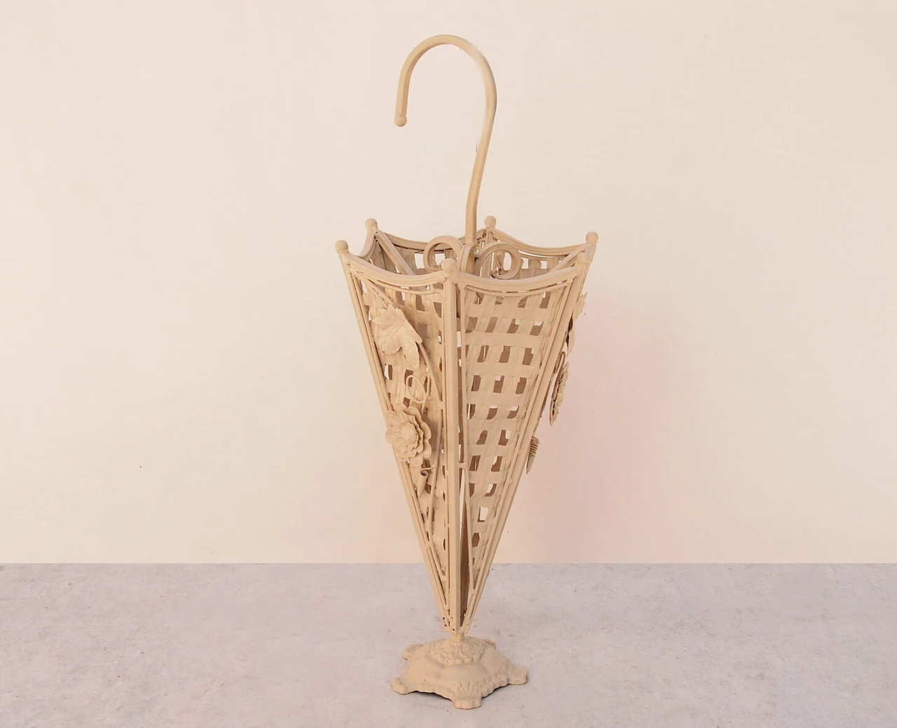 Iron and cast iron umbrella stand, 1940s 3