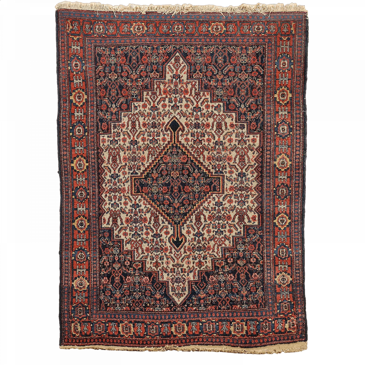 Iranian cotton and wool Senneh rug 11