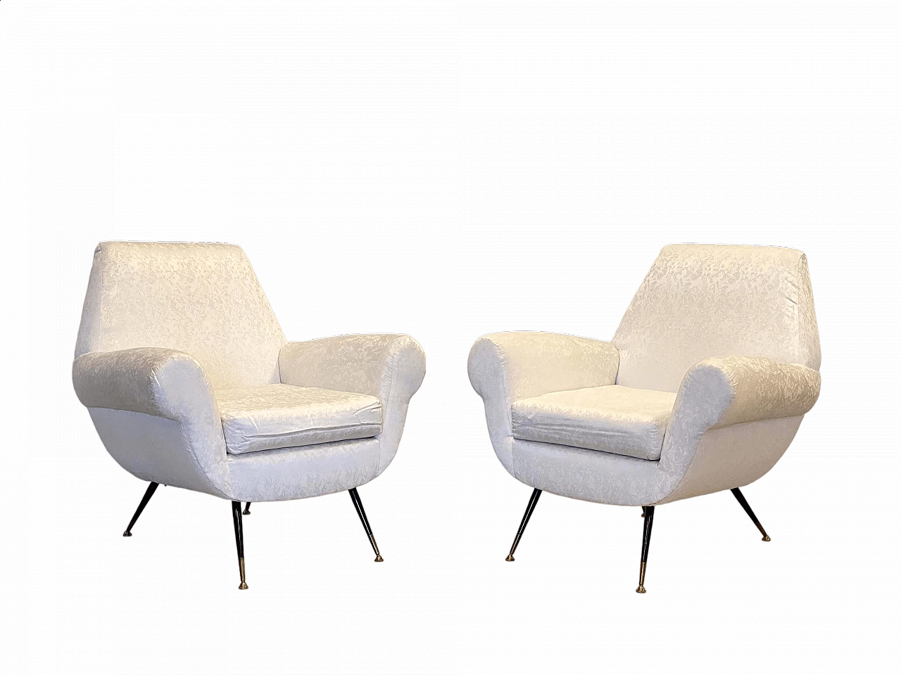 Pair of armchairs by Gigi Radice for Minotti, 1950s 13