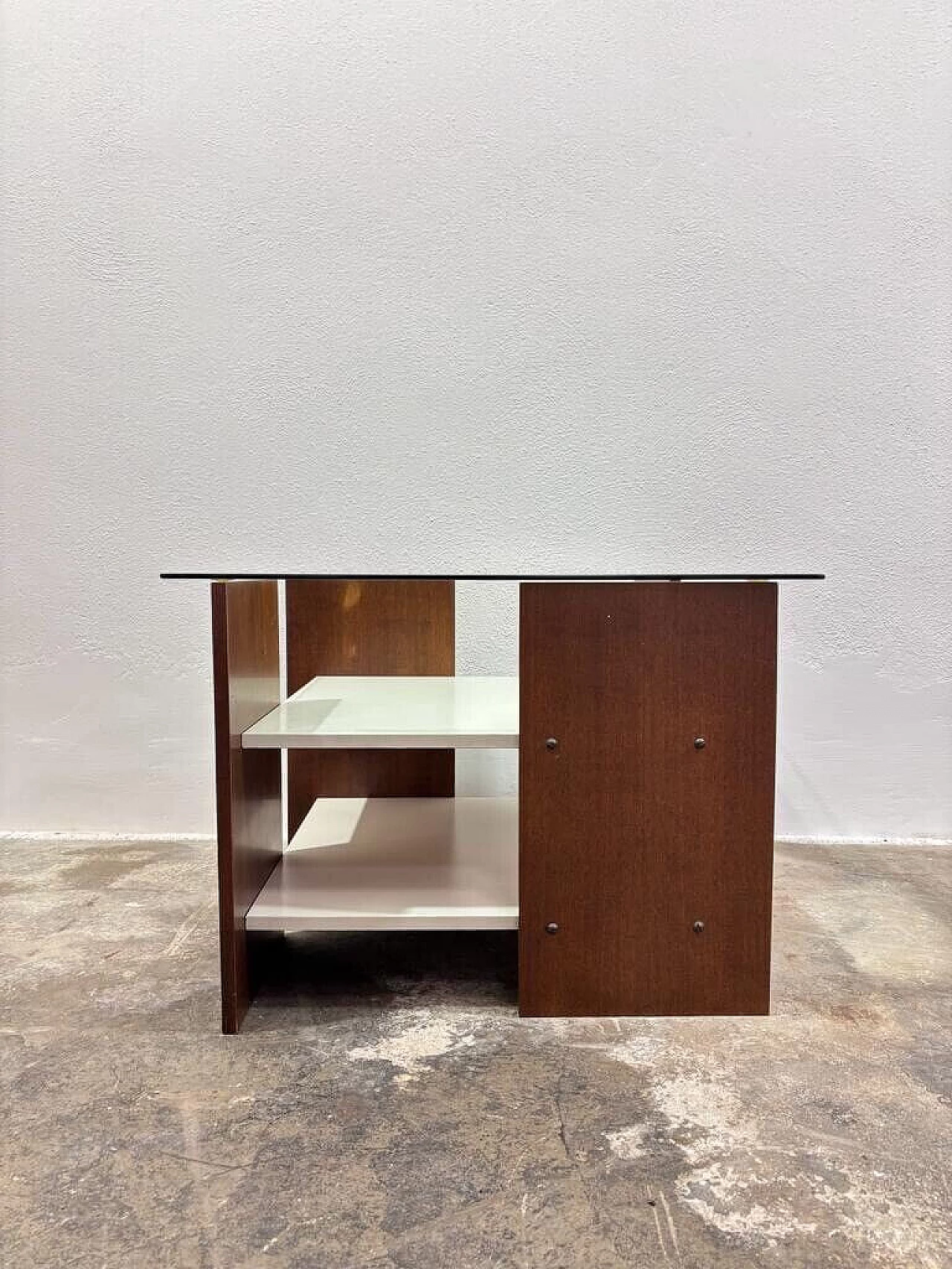 Teak and glass coffee table, 1970s 6