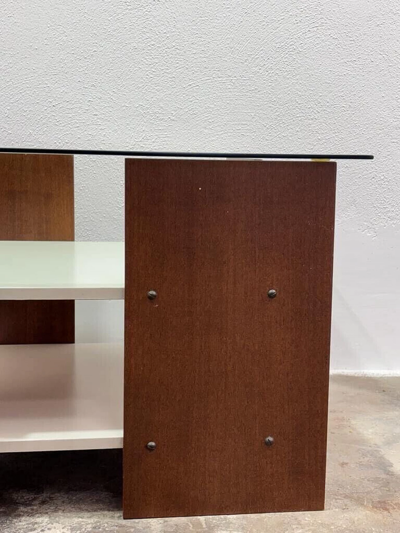 Teak and glass coffee table, 1970s 8