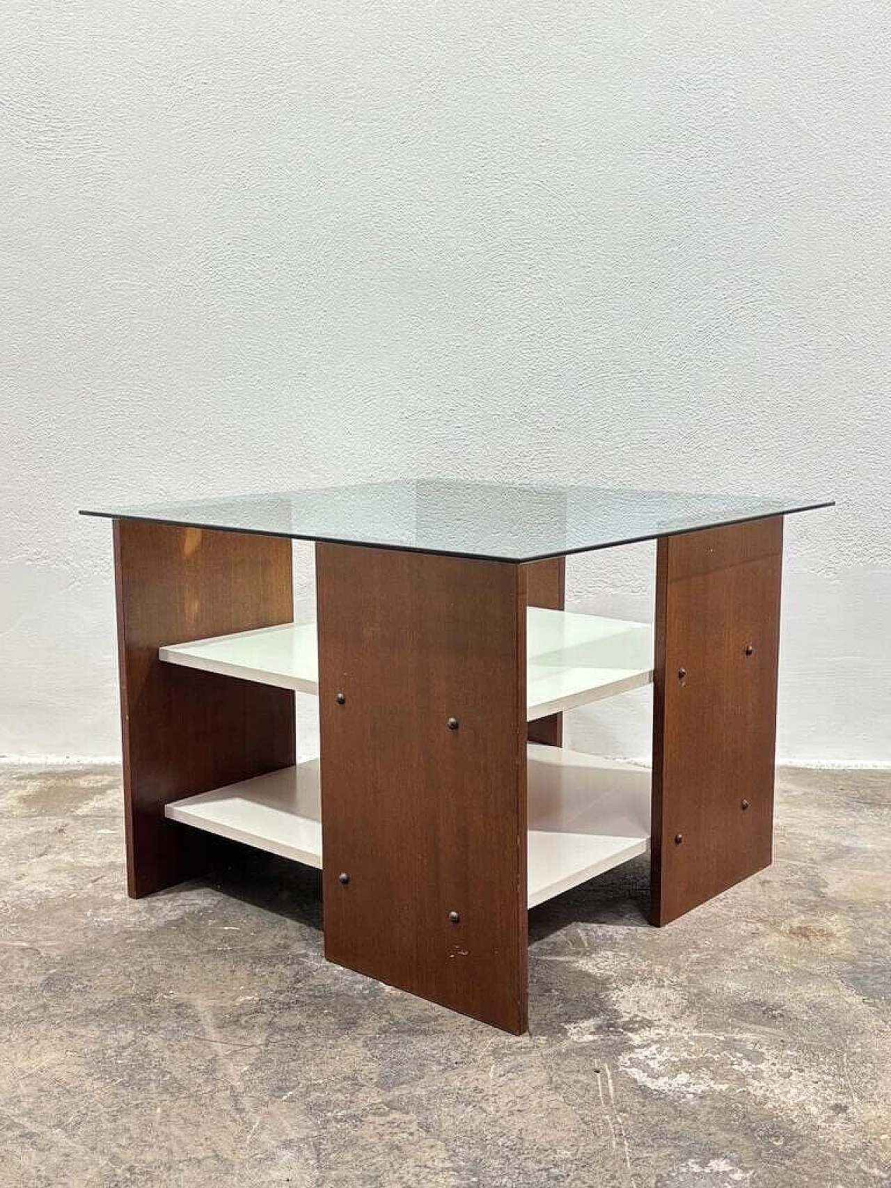 Teak and glass coffee table, 1970s 10