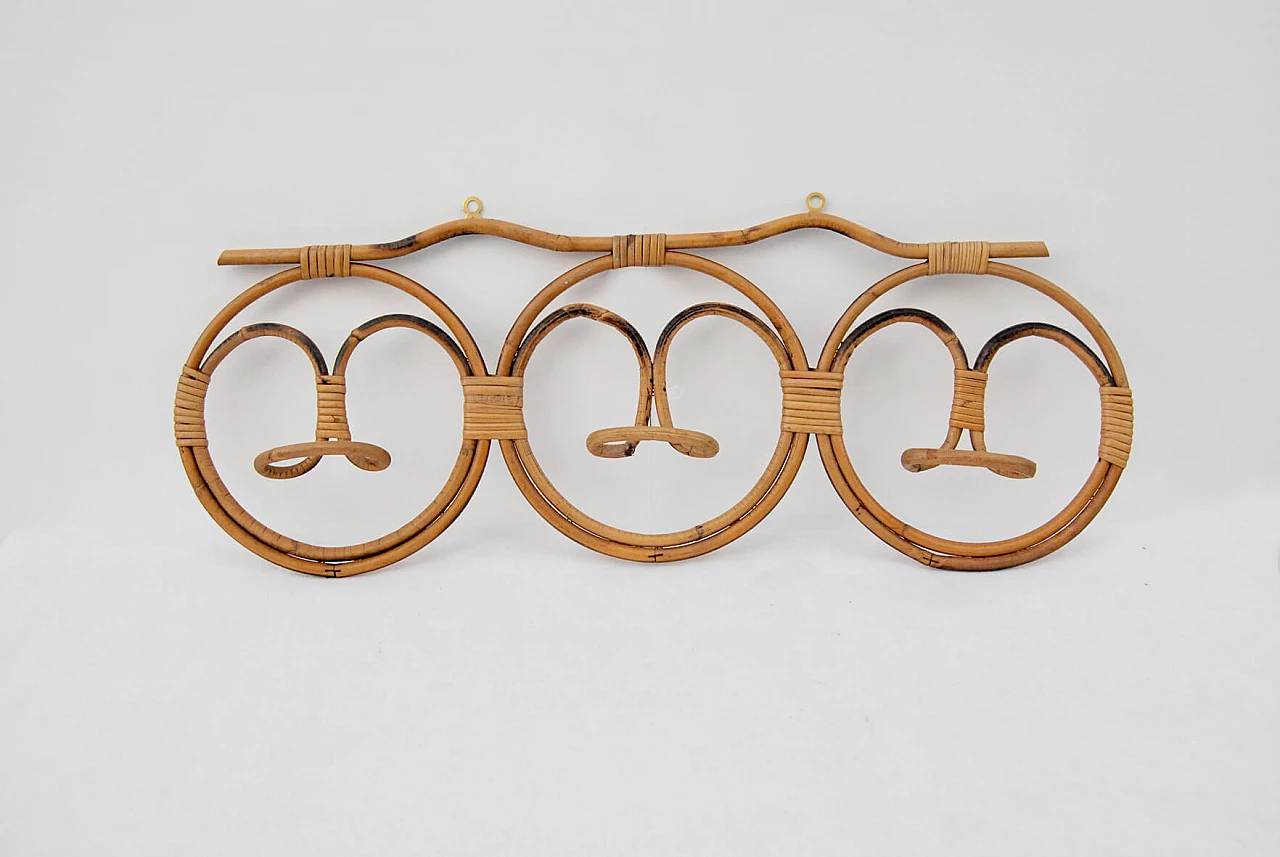 Appendiabiti in rattan, anni '70 1