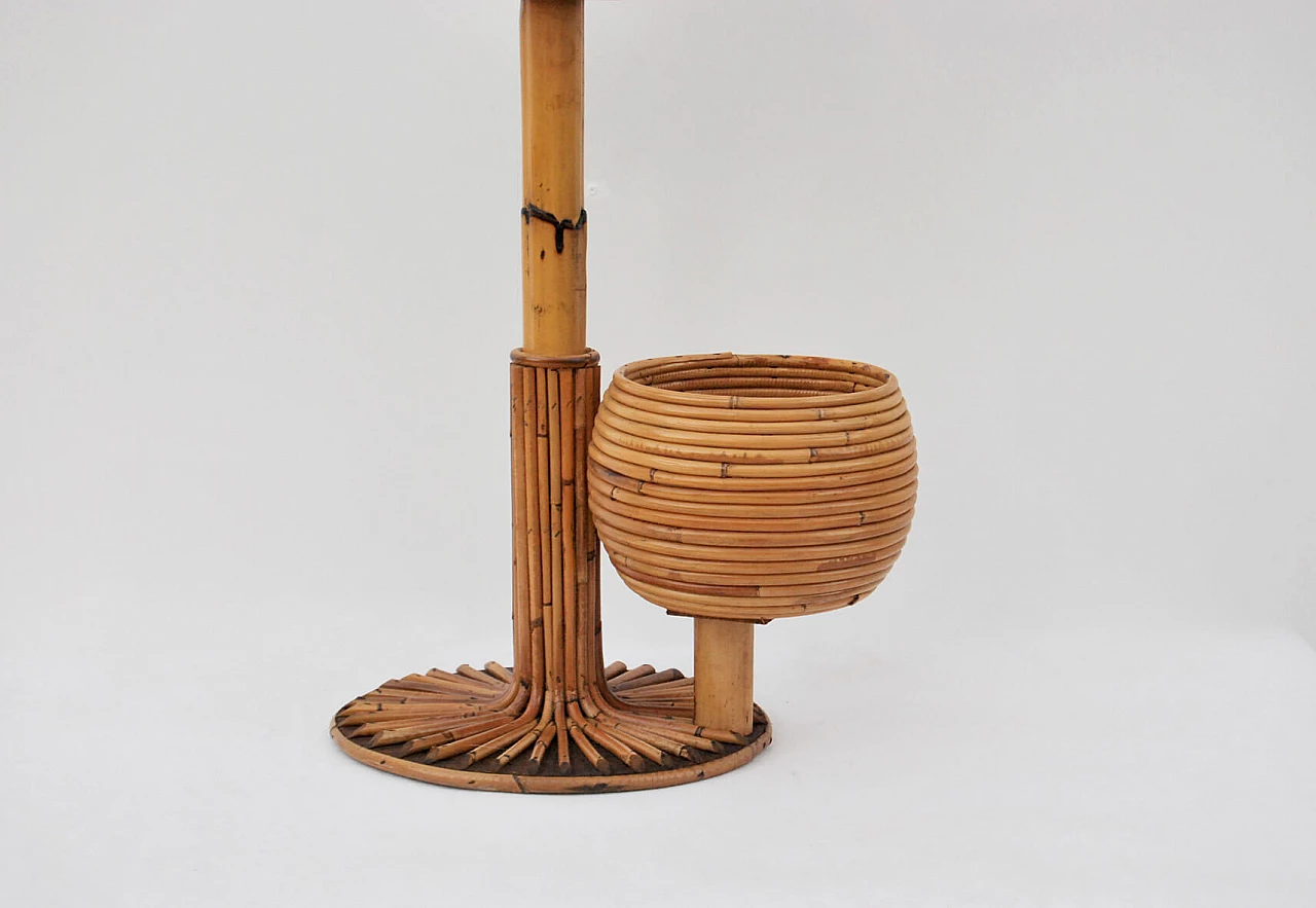 Rattan plant holder, 1970s 3