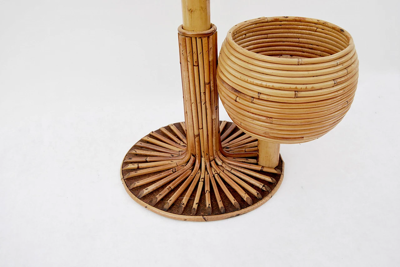 Rattan plant holder, 1970s 4