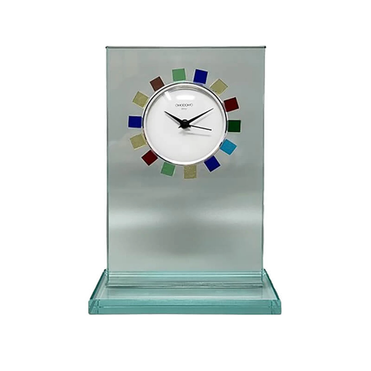 Omodomo crystal table clock, 1970s 1