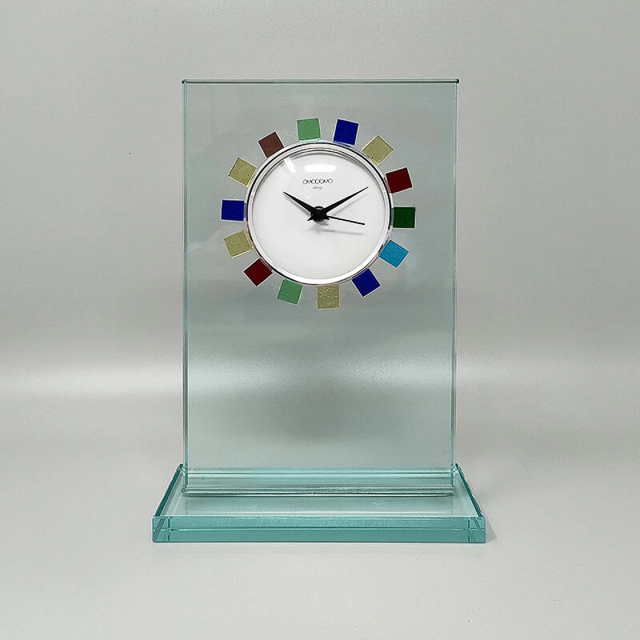 Omodomo crystal table clock, 1970s 2