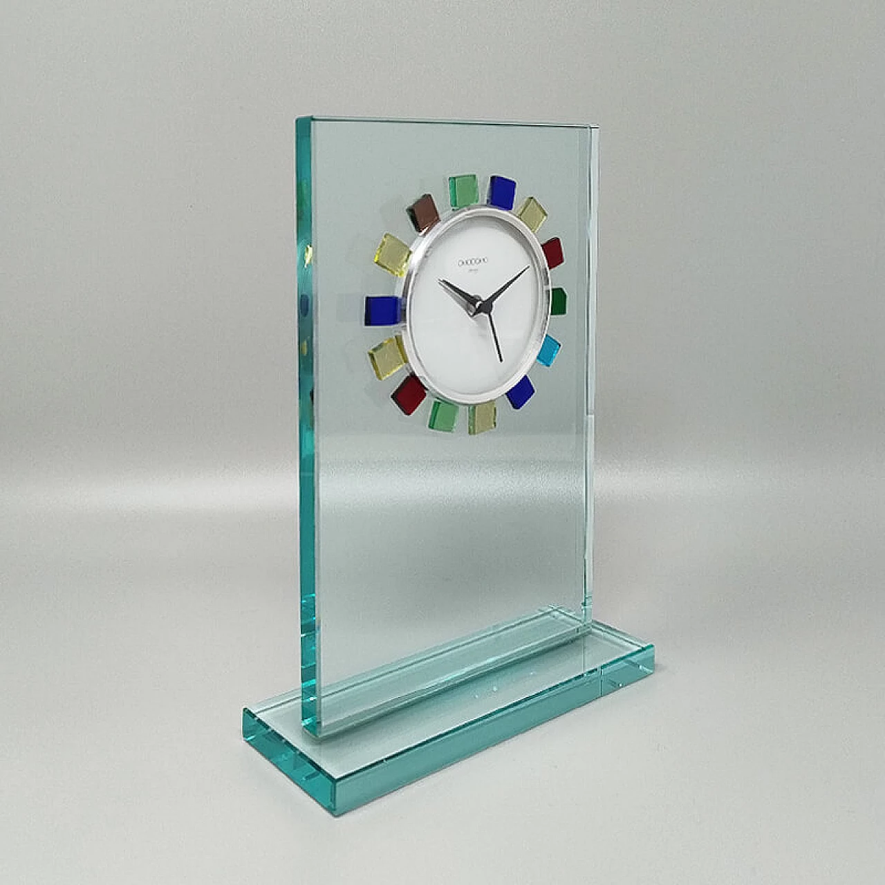 Omodomo crystal table clock, 1970s 3
