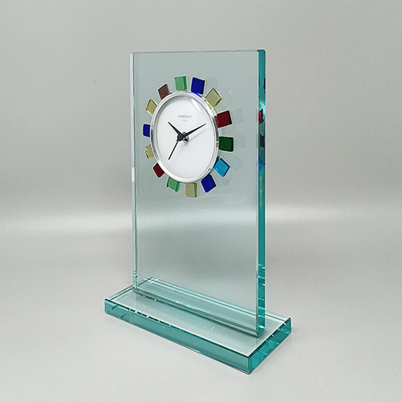 Omodomo crystal table clock, 1970s 4