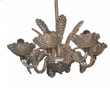 Murano glass chandelier in the style of Barovier, 1940s