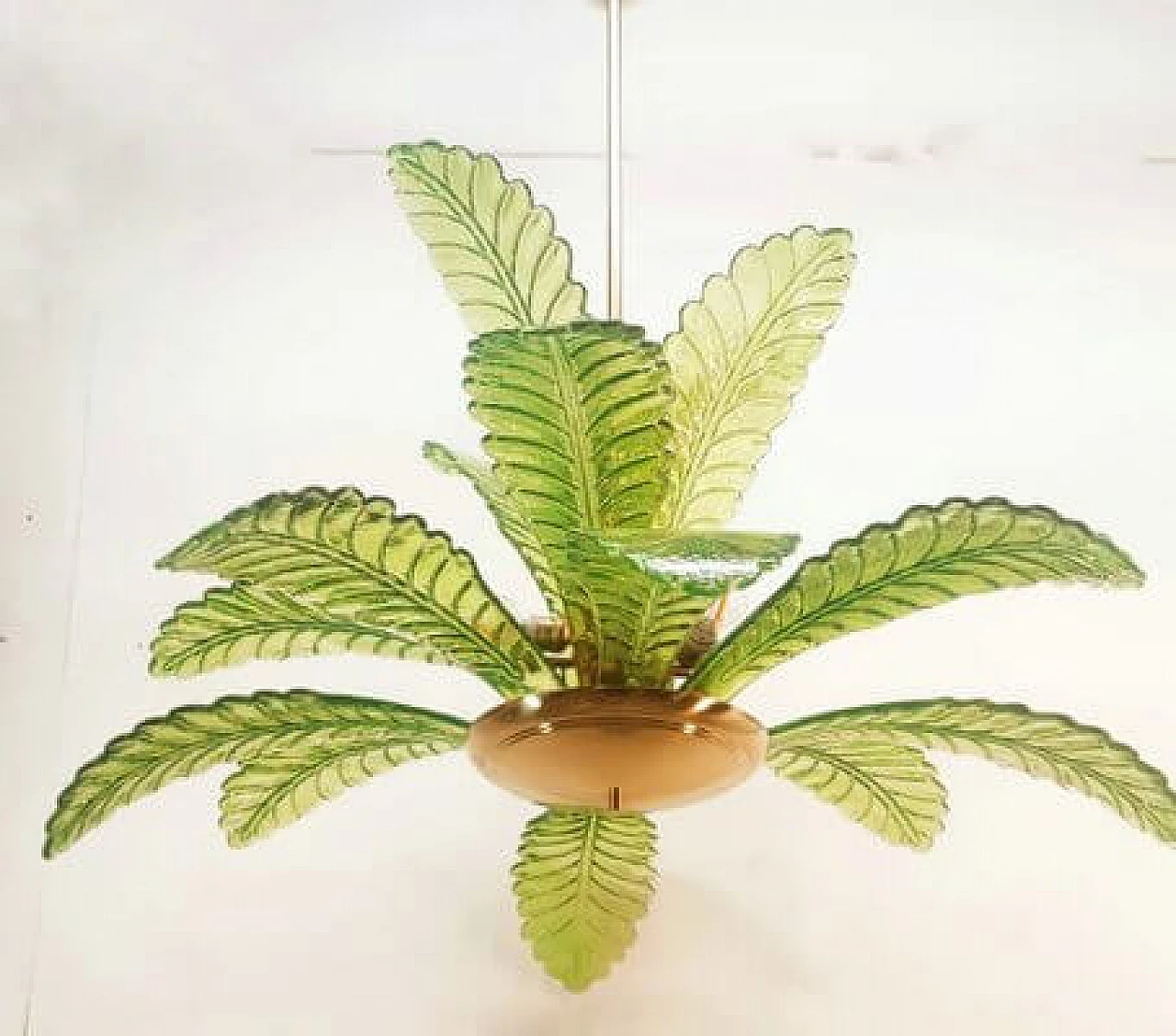 Palm-shaped Murano glass chandelier, 1970s 9