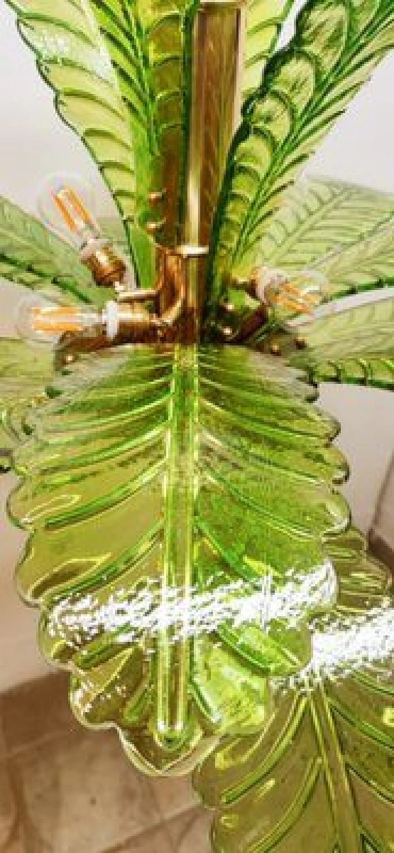 Palm-shaped Murano glass chandelier, 1970s 13