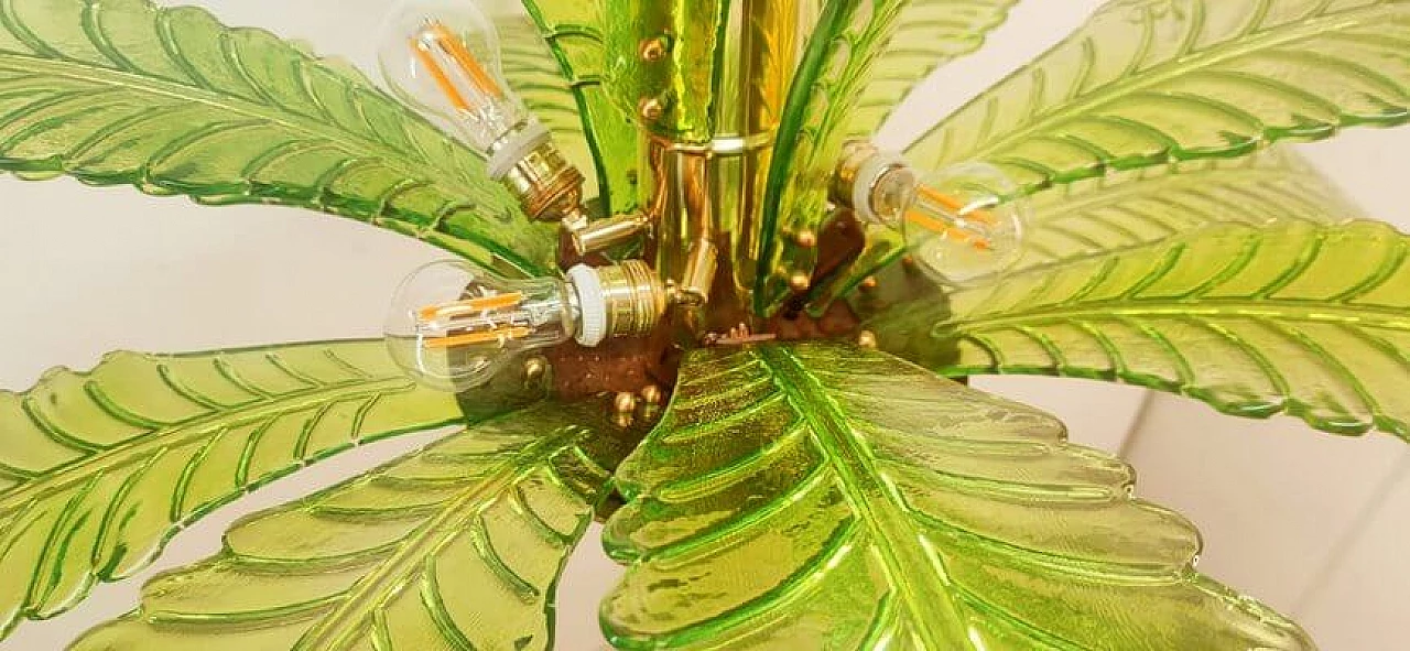 Palm-shaped Murano glass chandelier, 1970s 14