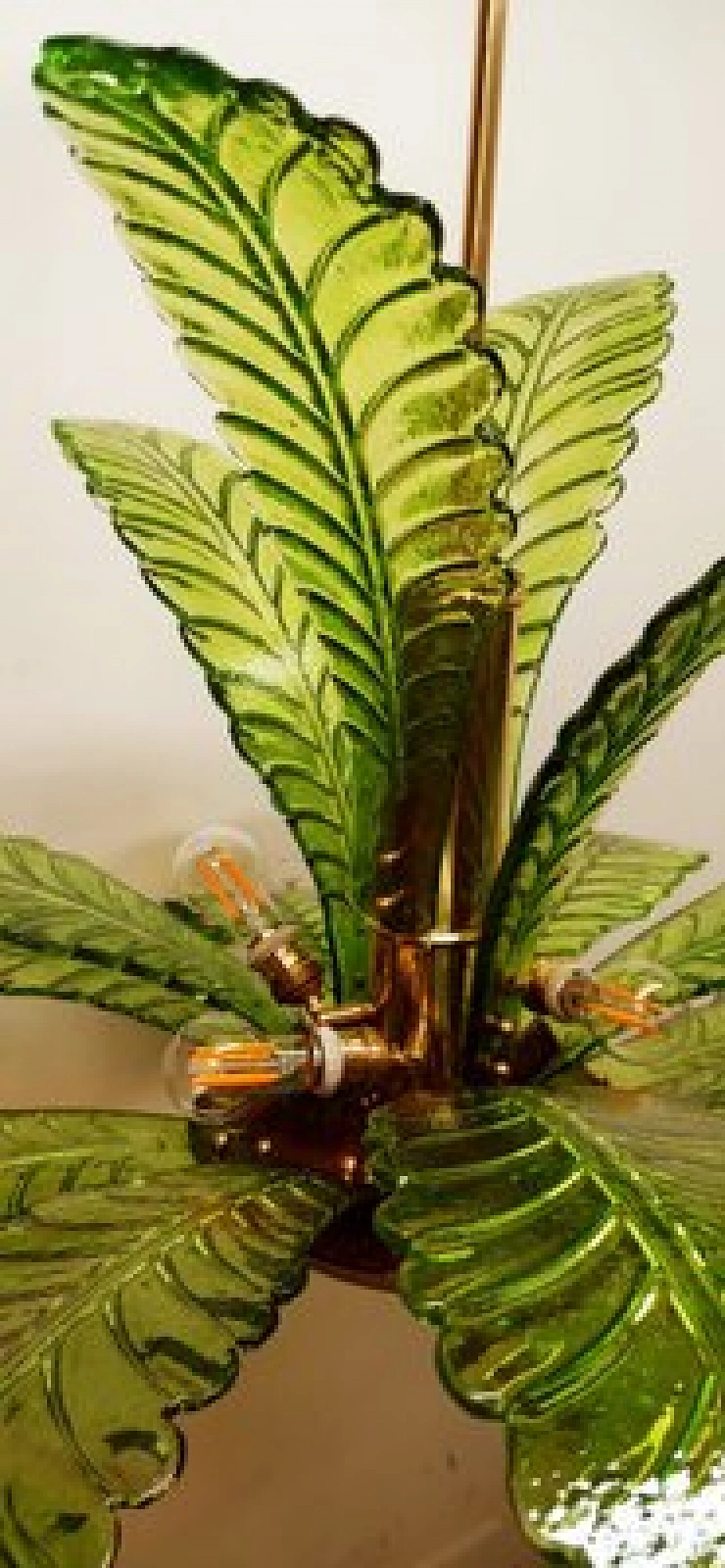 Palm-shaped Murano glass chandelier, 1970s 16