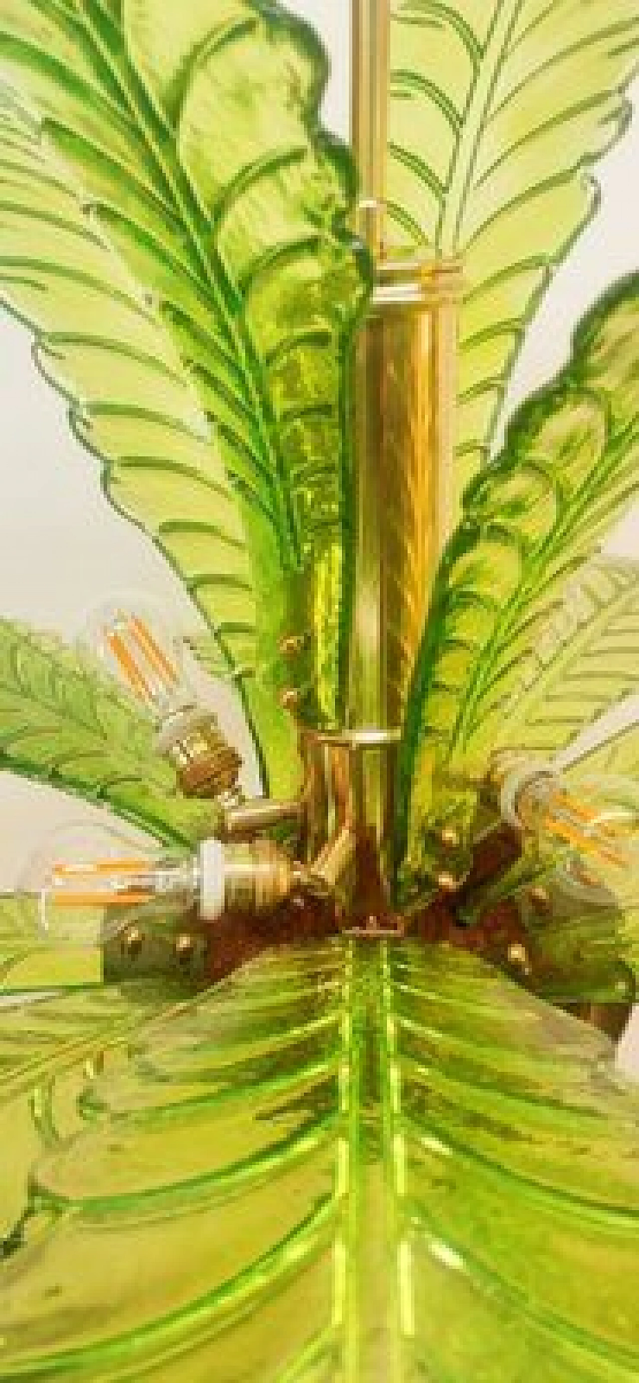 Palm-shaped Murano glass chandelier, 1970s 17