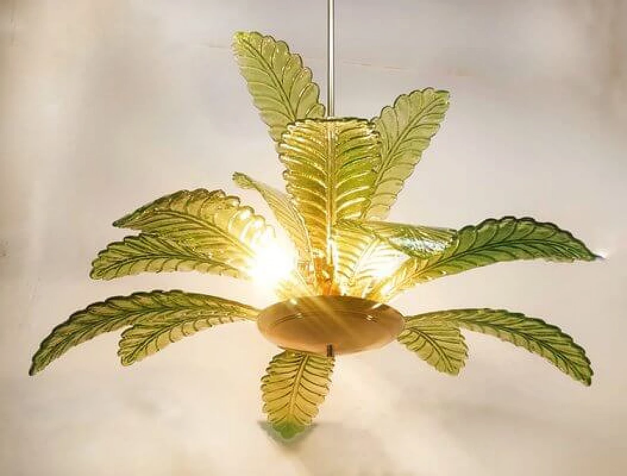Palm-shaped Murano glass chandelier, 1970s 18