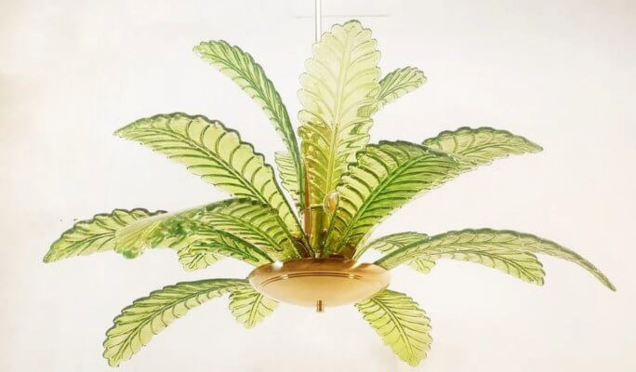 Palm-shaped Murano glass chandelier, 1970s 22