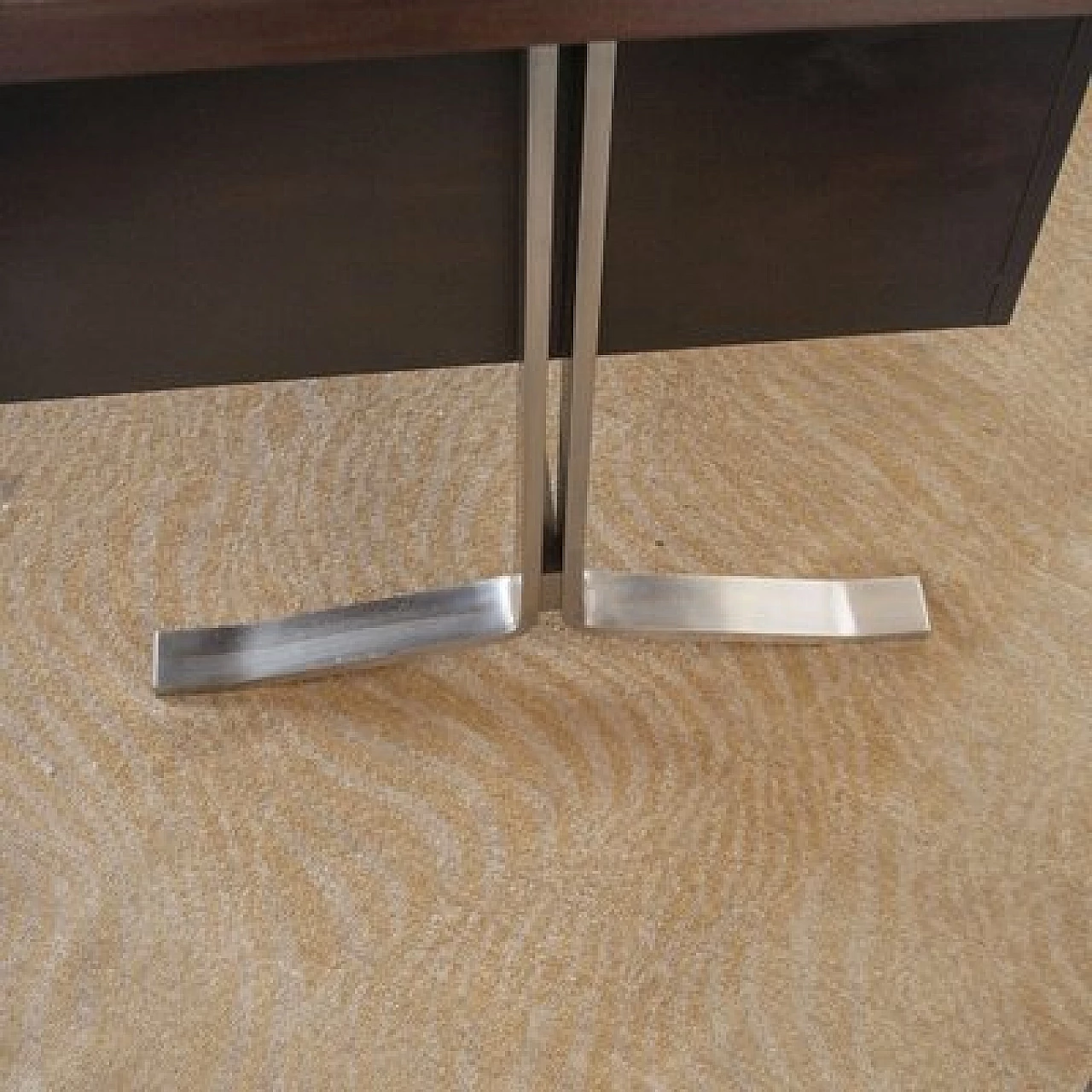 Scrivania in teak e acciaio di Gianni Moscatelli per Formanova, anni '70 4