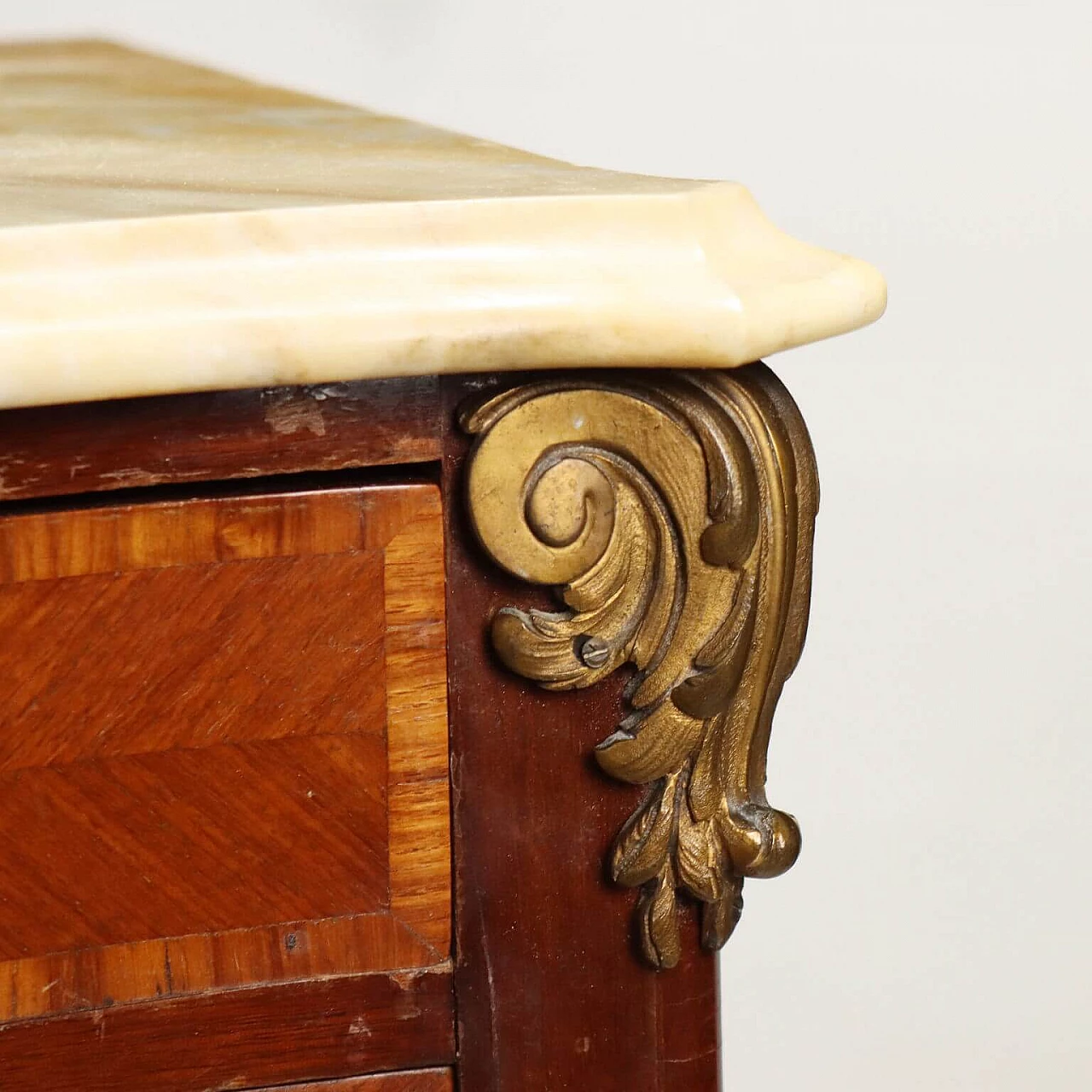 Pair of Louis XV style bedside tables by Stabilimento Grazioli Gaudenzi, early 20th century 6