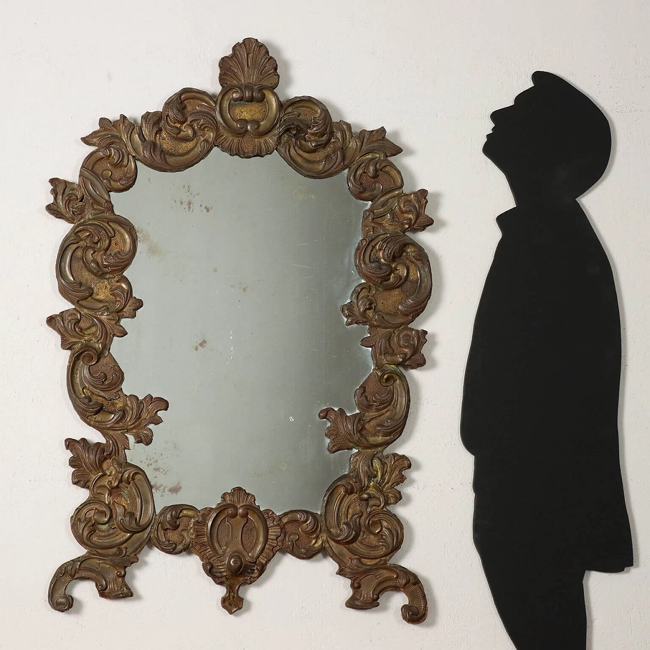 Baroque style mirror with embossed sheet metal frame 2
