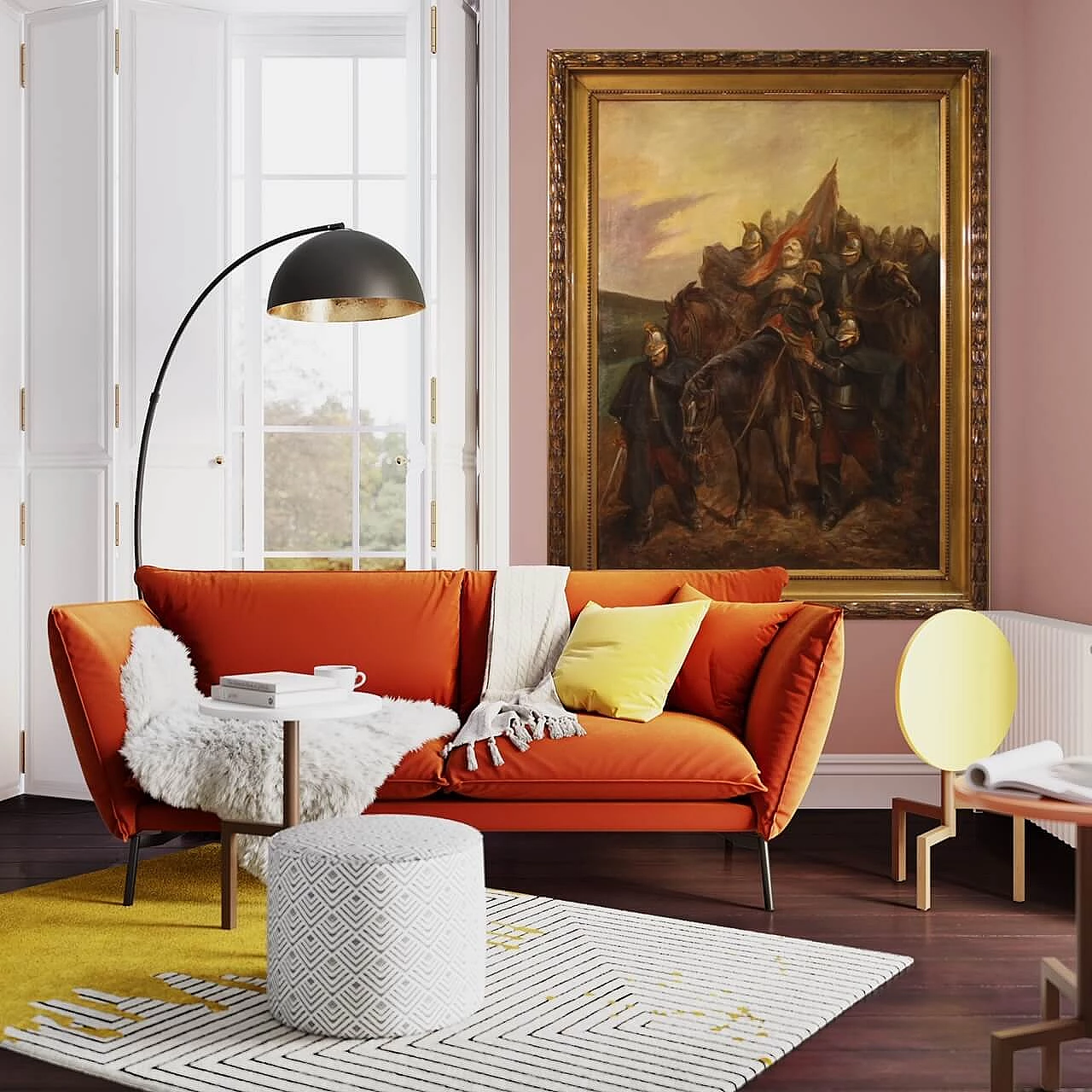 Painting of soldiers with horses, oil on canvas, second half of the 19th century 15