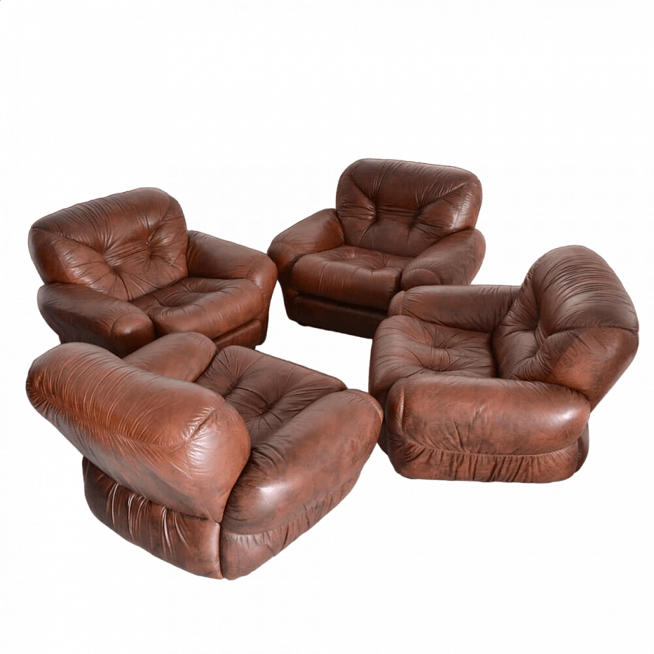 4 Bubble leather armchairs, 1970s 11
