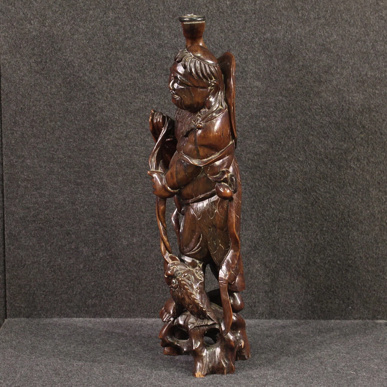 Oriental exotic wood sculpture, 1960s 3